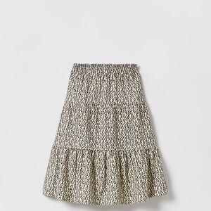 Zara girls (6-7) Black and White Patterned midi Skirt